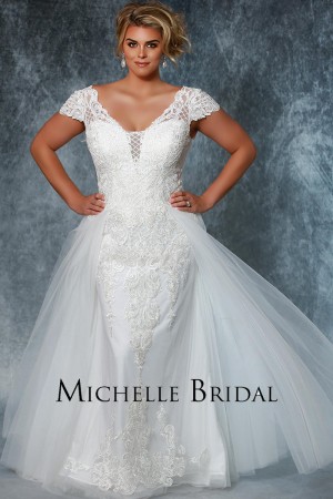 Michelle Bridal MB1914 Athena Plus Size Wedding Gown