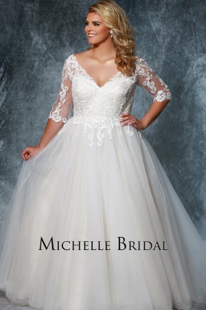 Michelle Bridal MB1922 Lynden Plus Size Wedding Gown