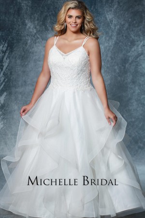 Michelle Bridal MB1923 Agave Plus Size Wedding Gown