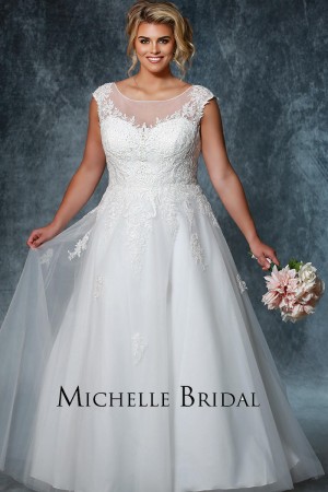 Michelle Bridal MB1924 Misty Plus Size Wedding Gown