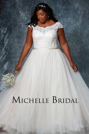 Michelle Bridal MB1926 Meadow Plus Size Wedding Gown