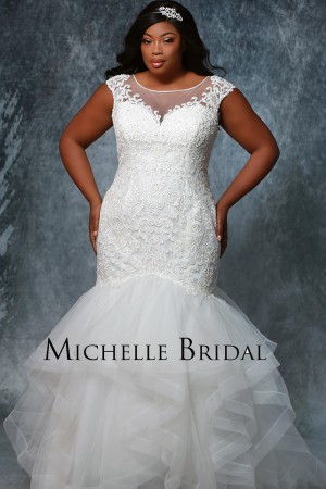 Michelle Bridal MB1928 Zara Plus Size Wedding Gown