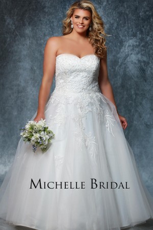 Michelle Bridal MB1932 Victoria Plus Size Wedding Gown