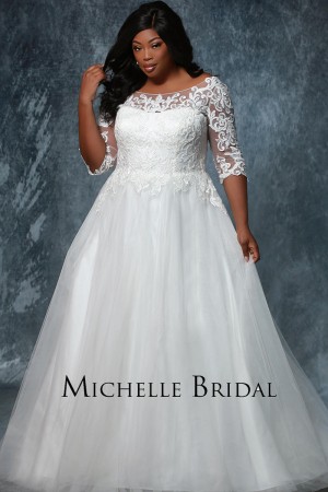 Michelle Bridal MB1933 Anna Plus Size Wedding Gown