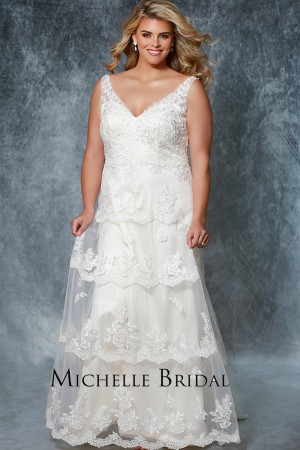 Michelle Bridal MB1936 Marigold Plus Size Wedding Gown