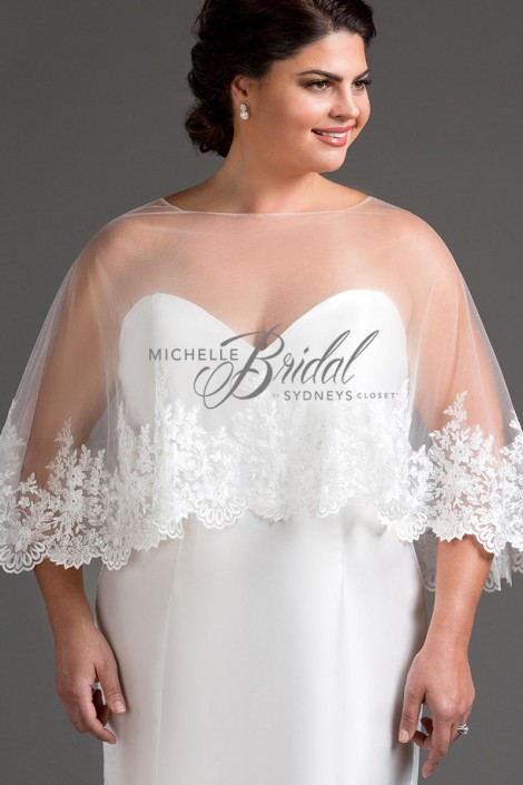 plus size wedding dress with cape