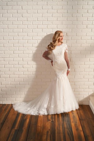 Mon Cheri MOD218 Gorgeous Lace Modest Bridal Gown