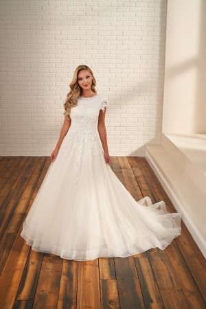 Mon Cheri MOD219 Romantic 3D Lace Wedding Dress