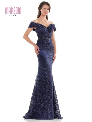 Marsoni by Colors MV1122 Mothers Off Shoulder Lace Gown