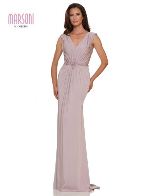 Marsoni by Colors MV1157 Ruched Stretch Mothers Gown