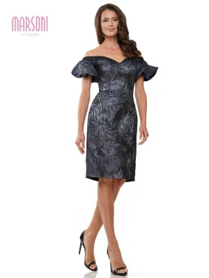 Marsoni by Colors MV1238 Pouf Sleeve Cocktail Dress