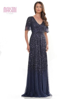 Marsoni by Colors MV1259 Flutter Sleeve Mothers Gown