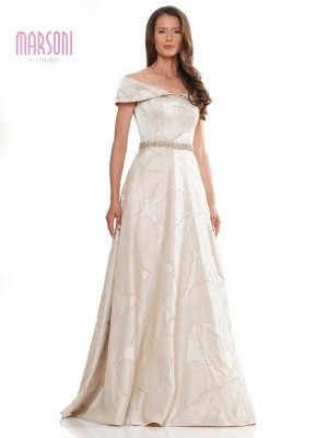 Marsoni by Colors MV1265 Romantic Jacquard Mothers Gown