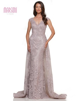 Marsoni by Colors MV1278 Embroidered Lace Mothers Gown
