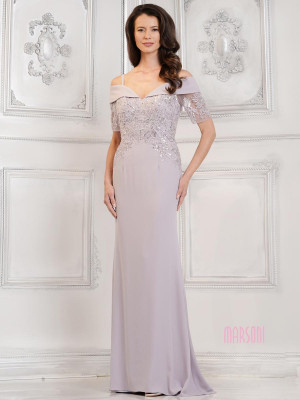 Marsoni by Colors MV1295 Sheer Sleeve Mother of Bride Gown