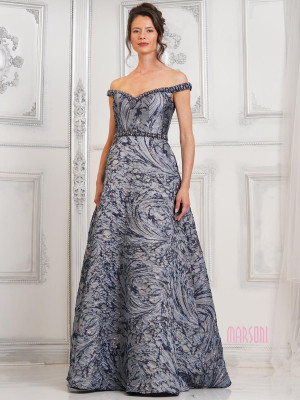 Marsoni by Colors MV1299 Jacquard A-Line MOB Gown