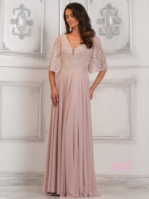 Marsoni by Colors MV1302 Cape Sleeve Mother of Bride Gown