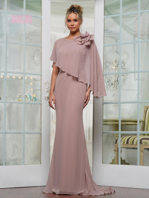 Marsoni by Colors MV1347 Asymmetrical Cape MOB Gown