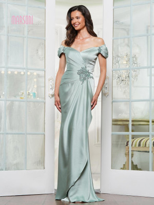 Marsoni by Colors MV1351 Off Shoulder Mother of Bride Gown
