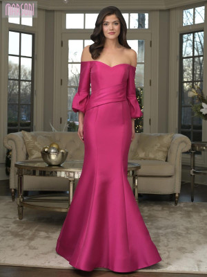 Marsoni by Colors MV1355 Long Guest Of Wedding Dress With Pleats