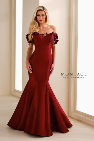 Montage M3101 Long Dress Featuring A Sleek Mikado Trumpet Silhouette