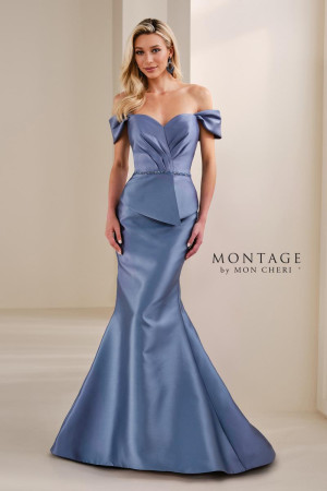 Montage M3106MKD Long Evening Dress Featuring A Classic Mikado Mermaid Silhouette