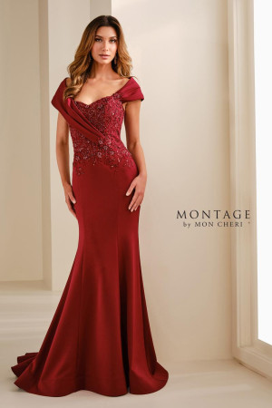 Montage M3108 Long Formal Party Gown Featuring An Elegant Mermaid Silhouette