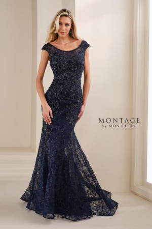 Montage M3109 Long Reception Party Dress Featuring A Stunning Mermaid Silhouette