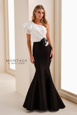 Montage M4206 Long Evening Dress with Striking Sculpted Mermaid