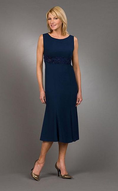 Mother of the bride navy blue dress