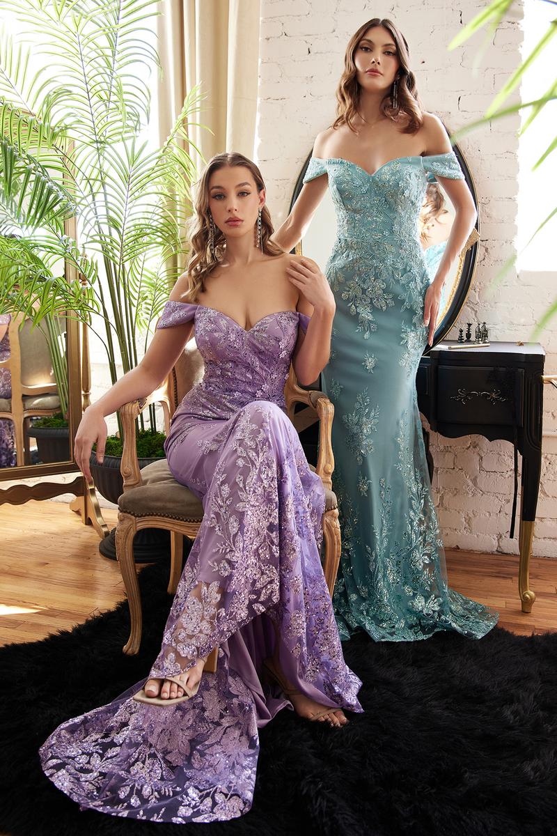 Sheer floral prom clearance dress