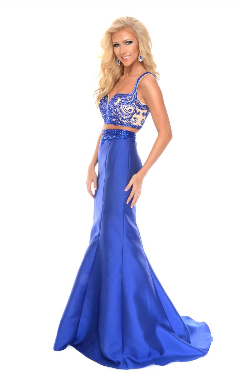 French Novelty Precious Formals P70196 Mikado 2pc Prom Dress