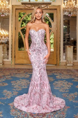 Portia and Scarlett PS22061 Sparkling Corset Prom Dress