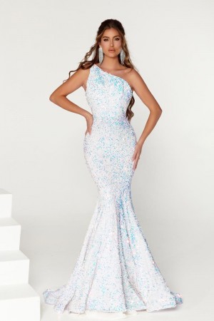 Portia and Scarlett PS22350 One Shoulder Sequin Gown