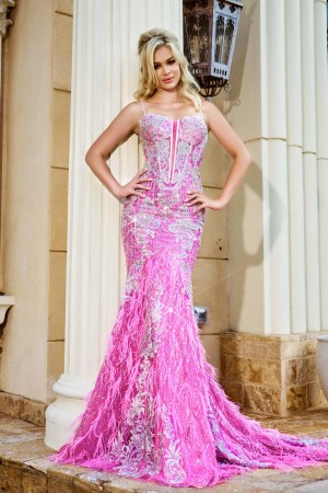 Size 6 Pink Portia and Scarlett PS24254 Prom Dress
