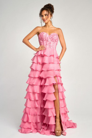 Portia and Scarlett PS26048 Beaded 3D Floral Concert Gown with Ruffles