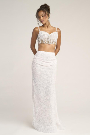 Portia and Scarlett PS26453C Long Beautifully Beaded 2 Piece Dance Dress
