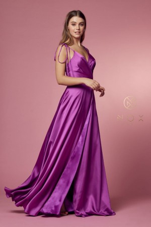 Nox Anabel R1029 Tie Strap A-Line Gown