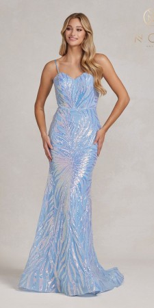 Nox Anabel R1072 Shimmering Print Gown