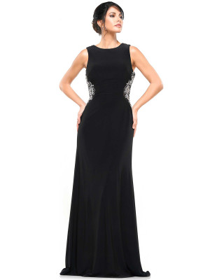 Rina Di Montella RD2029 Sheer Cowl Back MOB Gown