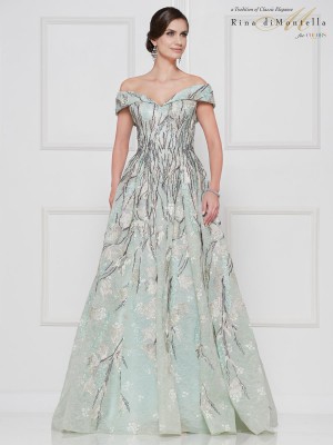 Rina Di Montella RD2654 Floral Lace Mothers Gown