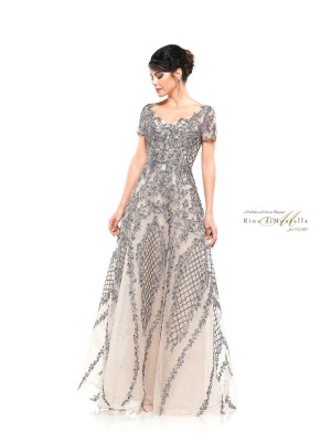 Rina Di Montella RD2669 Embroidered A-Line Mothers Gown