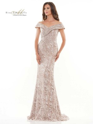Rina Di Montella RD2740 Flattering Off Shoulder Gown