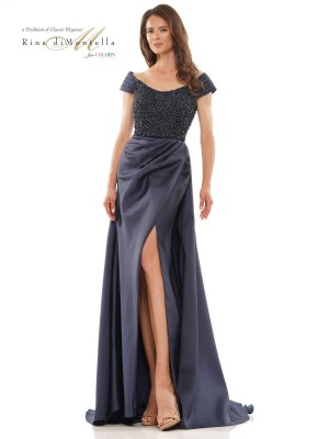 Rina Di Montella RD2815 Tip of Shoulder Mother of Bride Gown