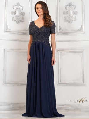 Rina Di Montella RD2940 Flowing Mother of Bride Gown
