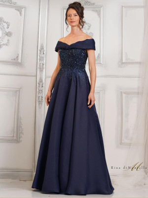 Rina Di Montella RD3102 Off Shoulder A-Line Gown
