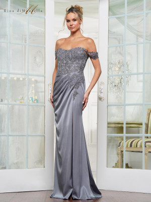 Rina Di Montella RD3251 Off Shoulder Mother of Bride Gown