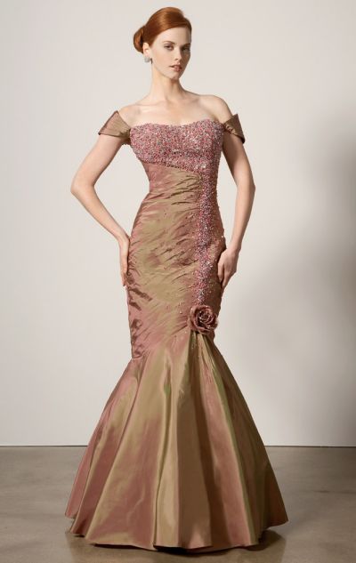 silk taffeta evening gown