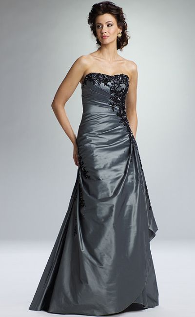 taffeta evening gown