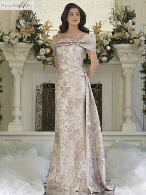 Rina di Montella RD3306 Long Evening Dress With Beading Fit And Flare